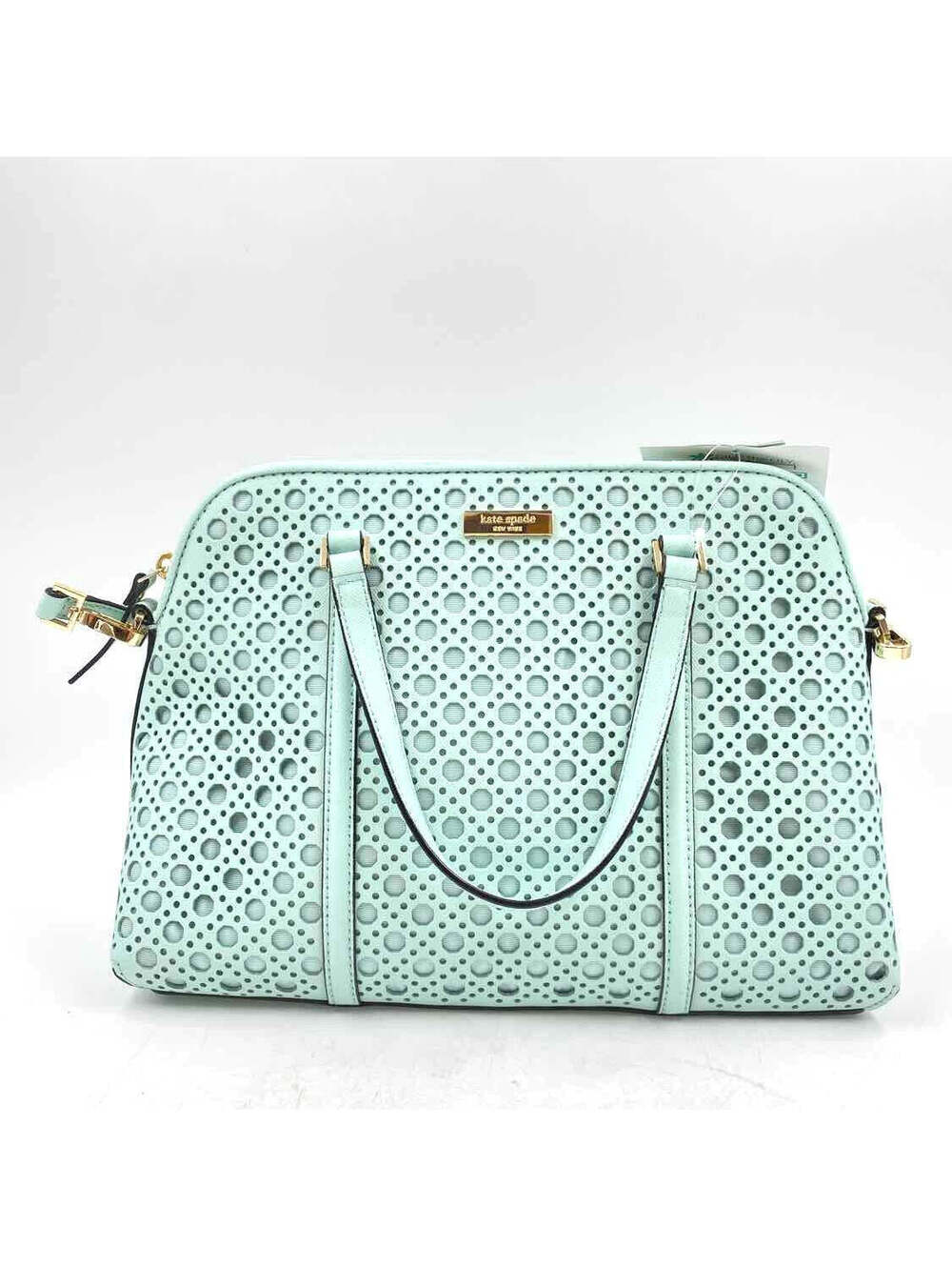 KATE SPADE Aqua Grace Blue Leather NEWBURY LANE RACHELLE Satchel Purse Crossbody